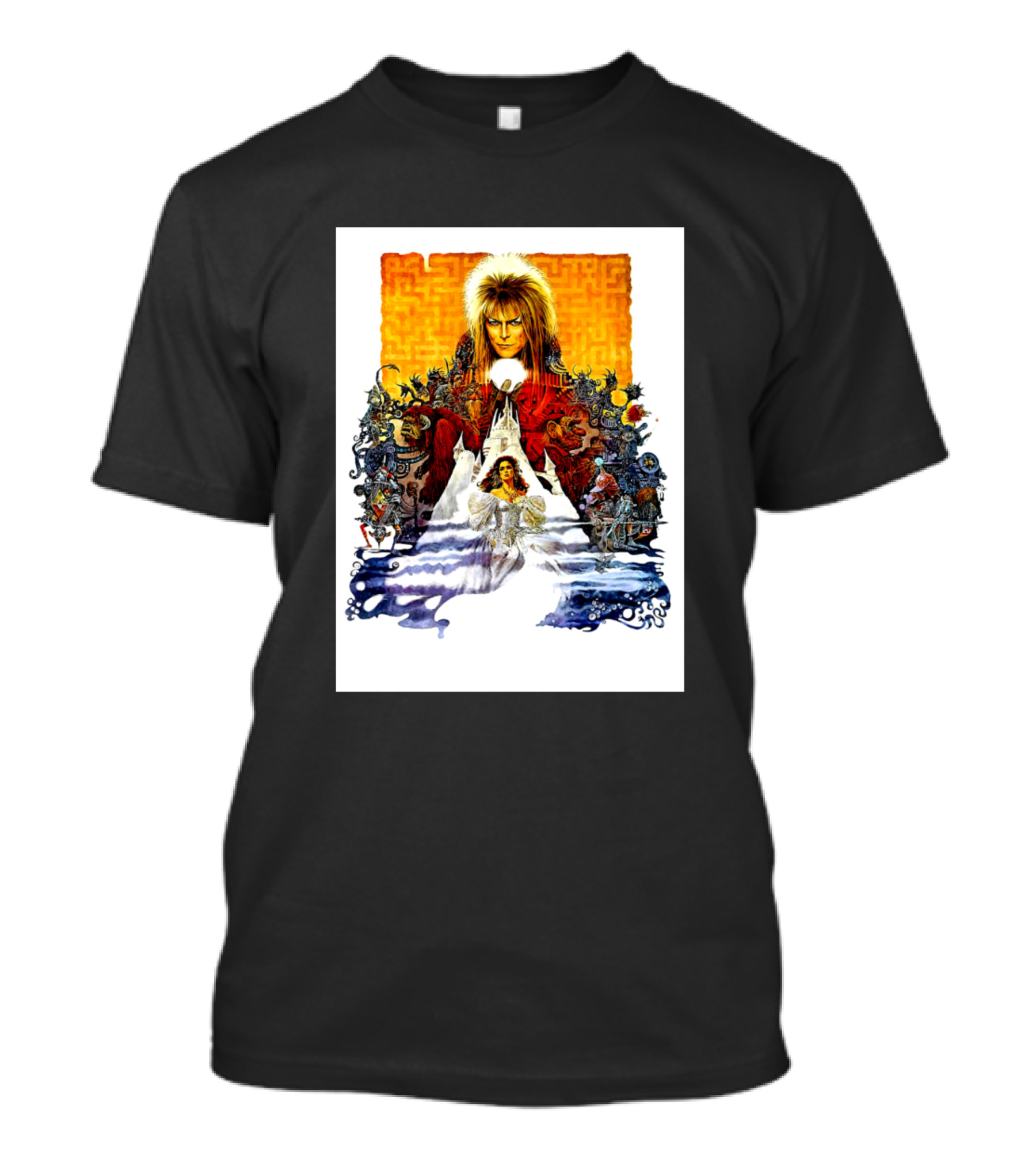 Labyrinth Jareth And Sarah Movie Poster White T-Shirt
