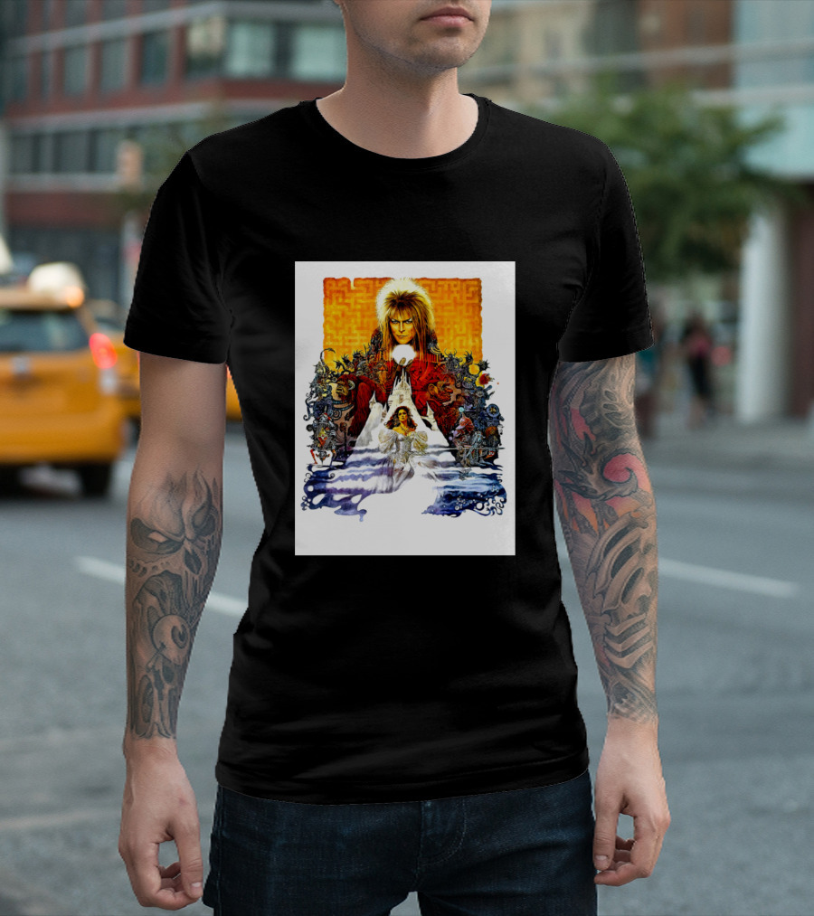Labyrinth Jareth And Sarah Movie Poster White T-Shirt