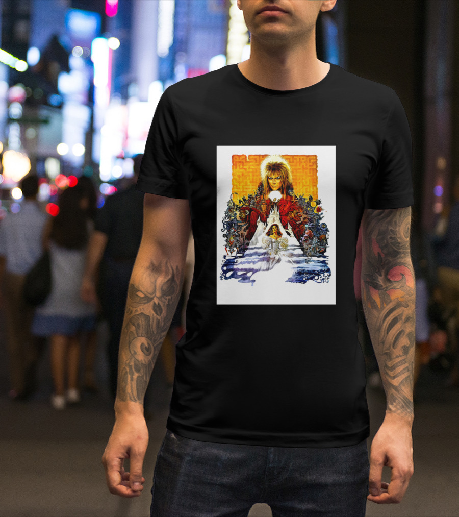 Labyrinth Jareth And Sarah Movie Poster White T-Shirt