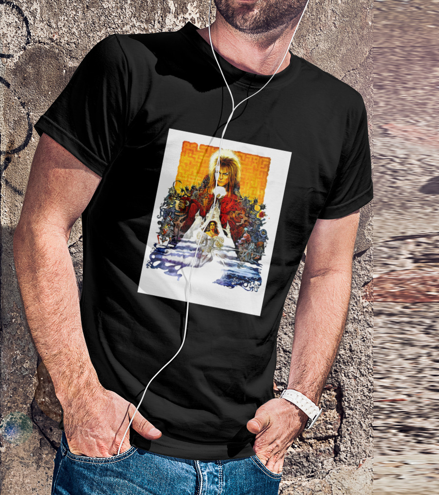 Labyrinth Jareth And Sarah Movie Poster White T-Shirt