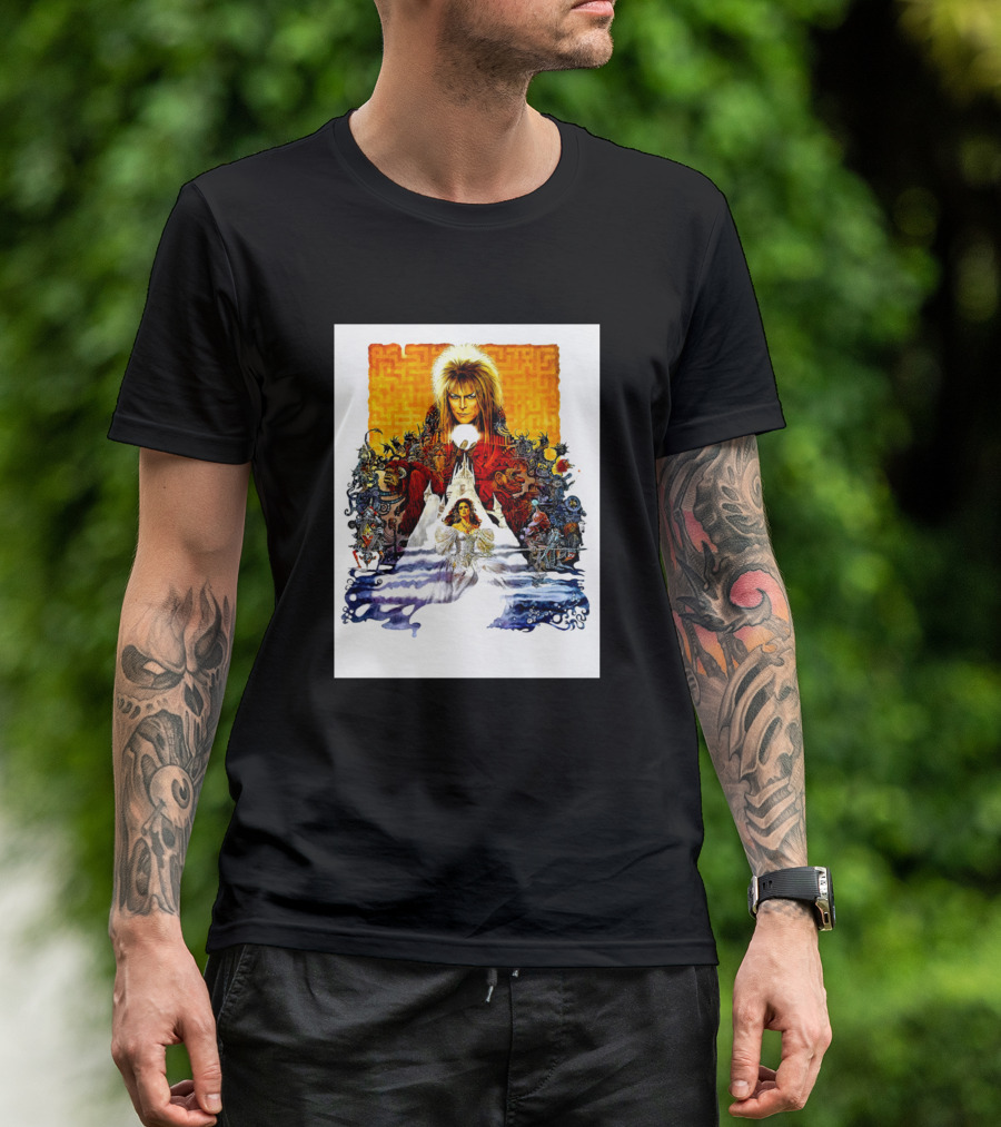 Labyrinth Jareth And Sarah Movie Poster White T-Shirt