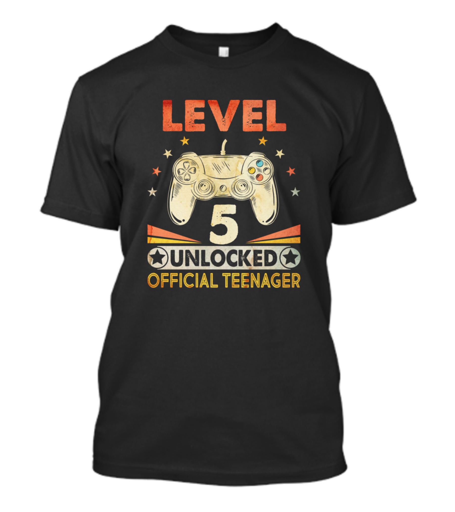Level 5 Unlocked Gaming Controller Official Teenager T-Shirt