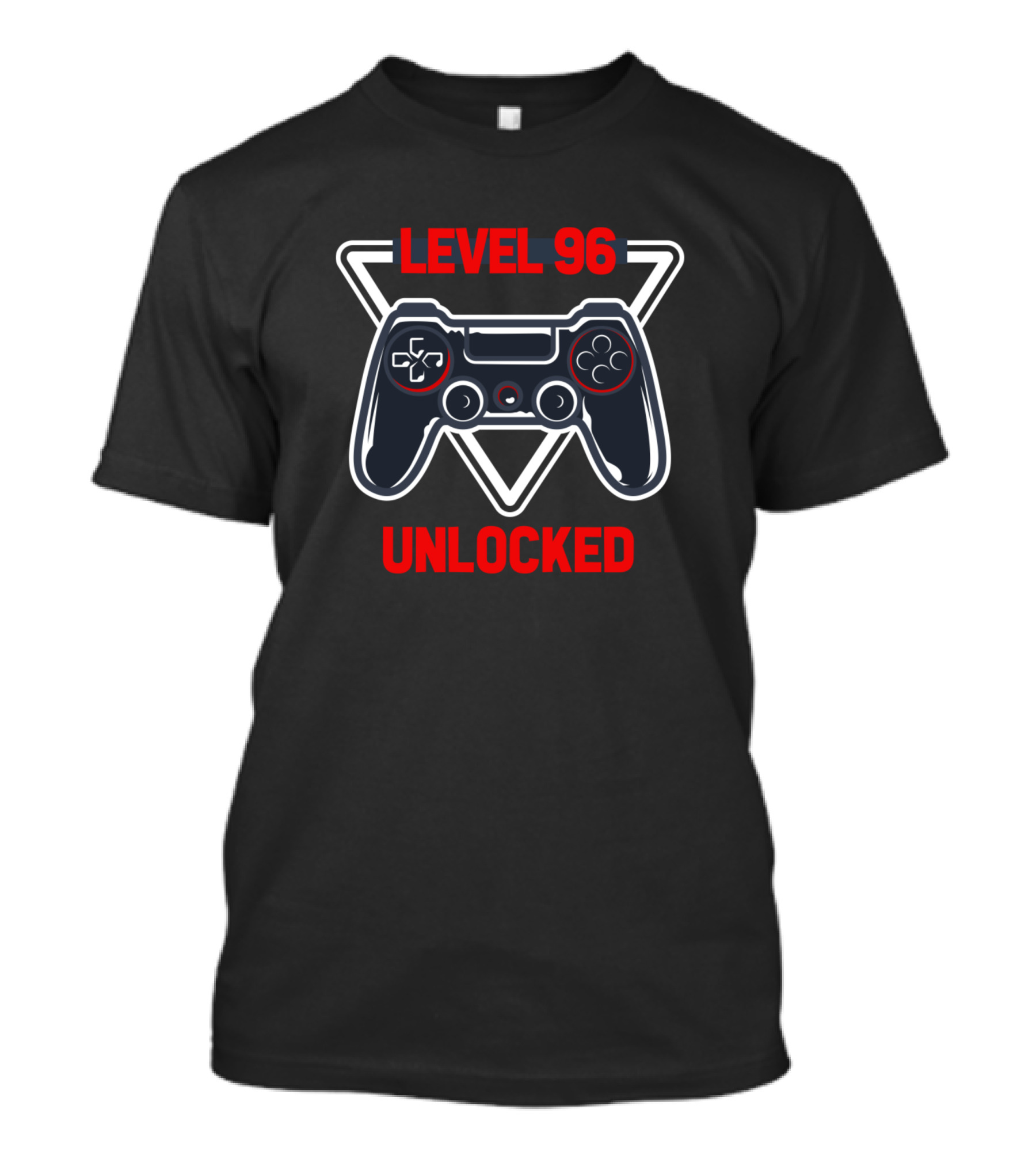 Level 96 Unlocked Video Game Controller 96 Years Old Birthday T-Shirt