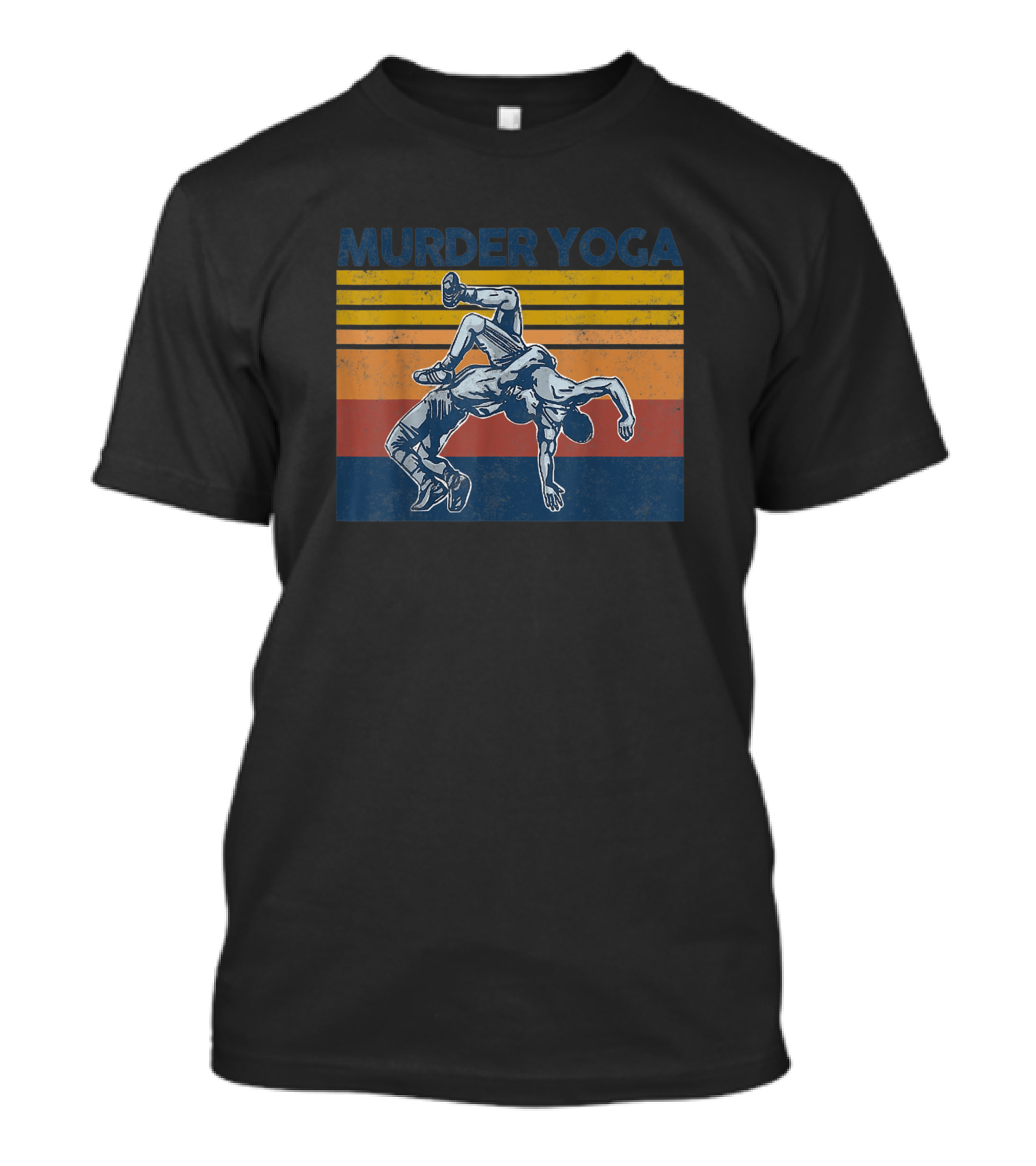 Murder Yoga Retro Wrestling Throwdown T-Shirt