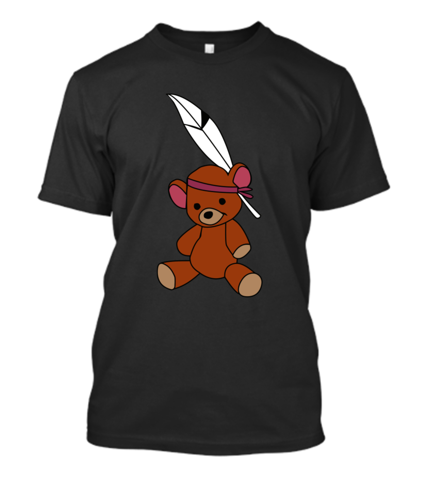 Neverland Bear With Feather Headband T-Shirt