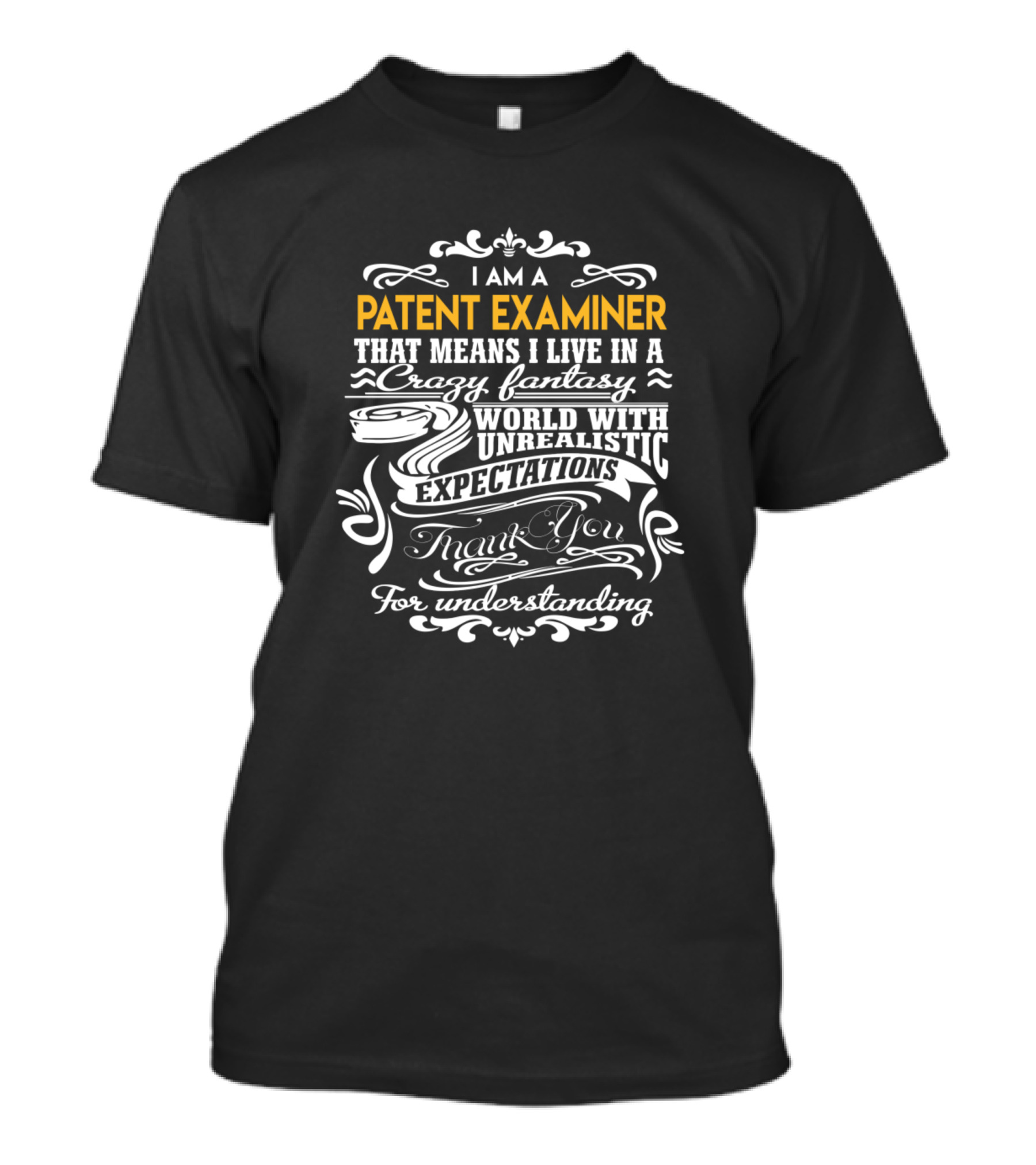 I Am A Patent Examiner That Means I Live In A Crazy Fantasy World With Unrealistic Expectations Thank You For Understanding T-Shirt