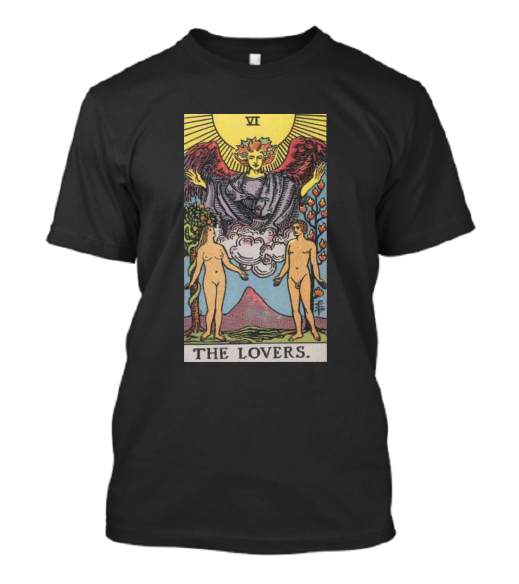 The Lovers Rider Waite Tarot Card VI T-Shirt