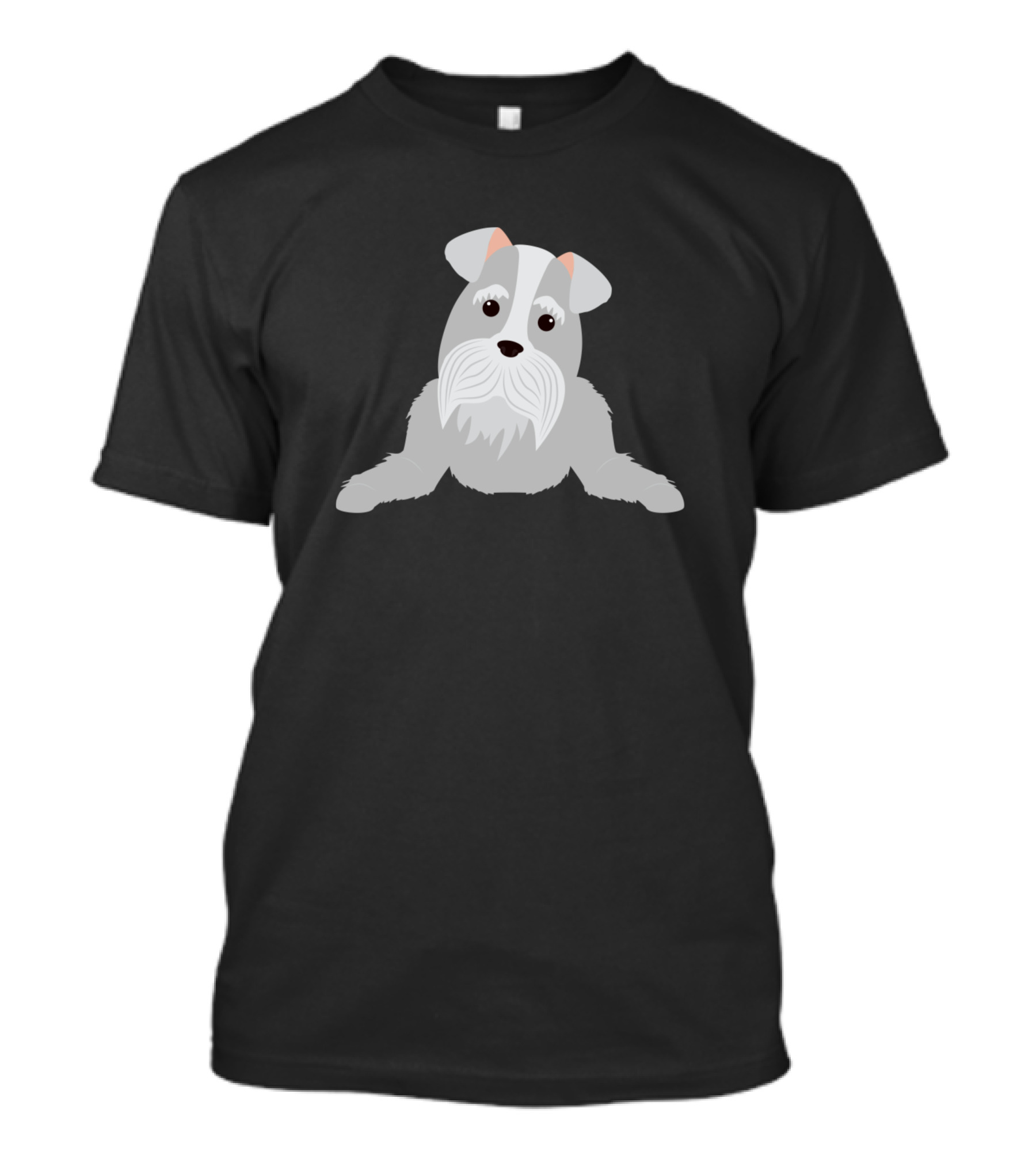 Schnauzer Illustration With Adorable Facial Expression T-Shirt