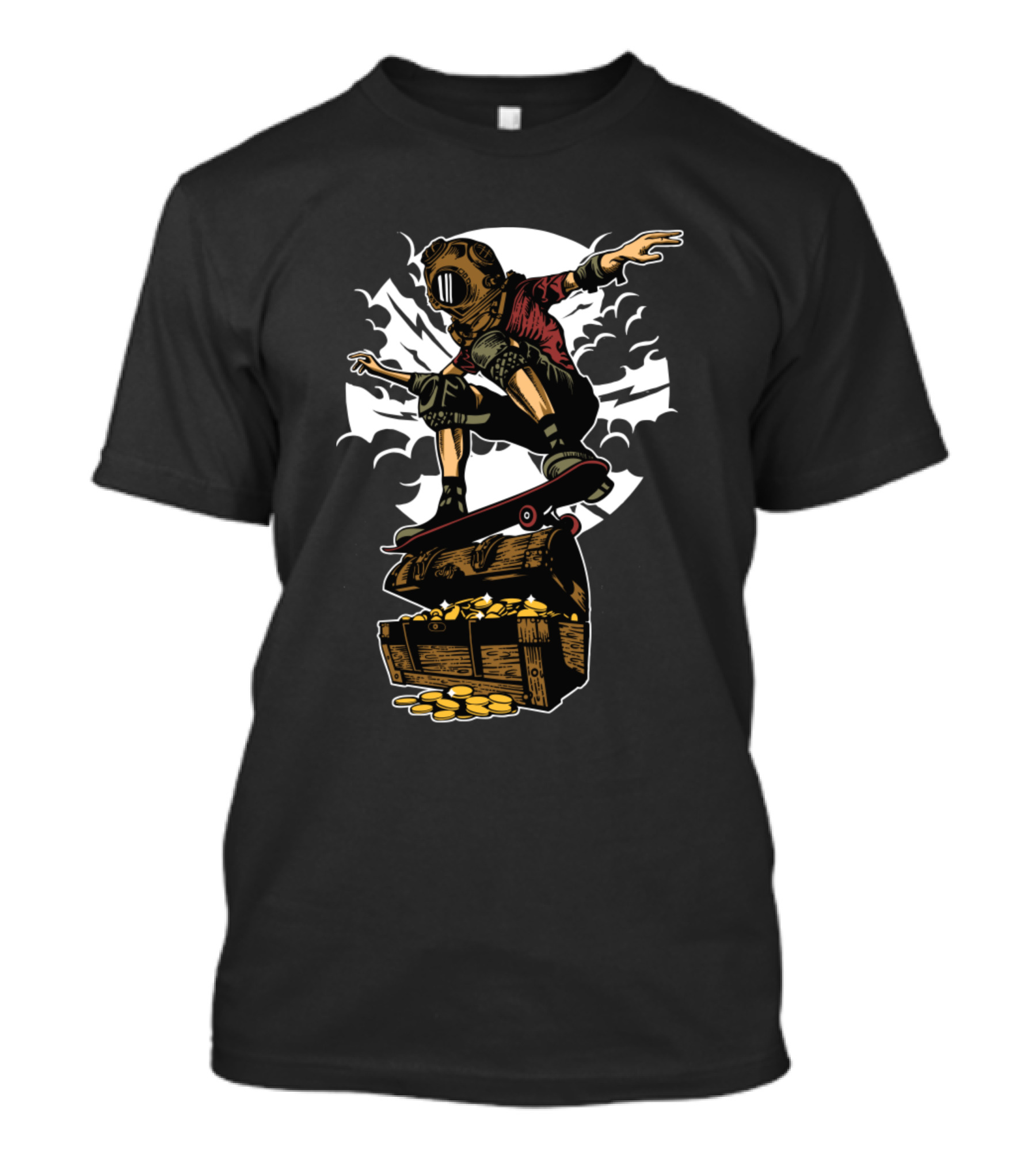 Skate Or Dive: Treasure-Hunting Diver Skater Adventure T-Shirt
