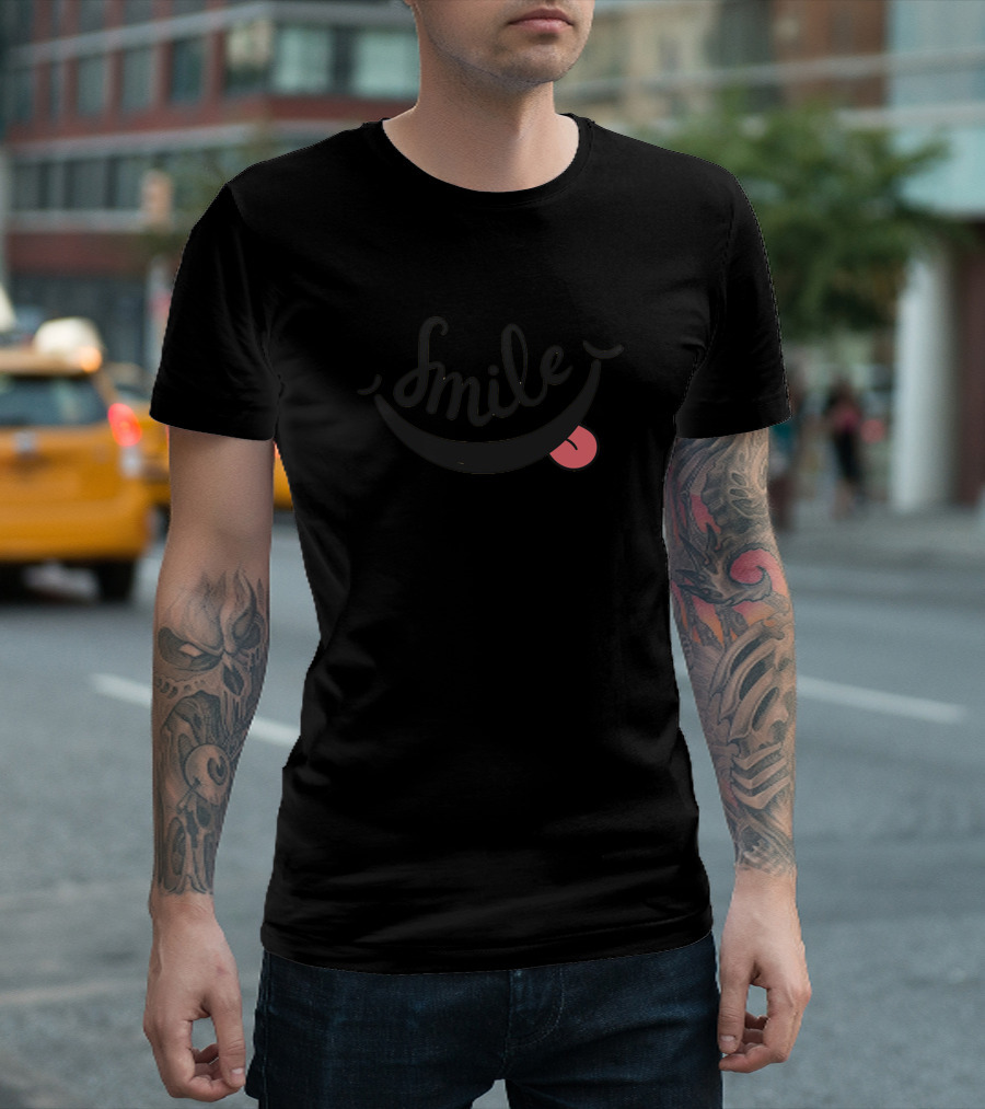 Smile Emoticon Face with Tongue Out T-Shirt