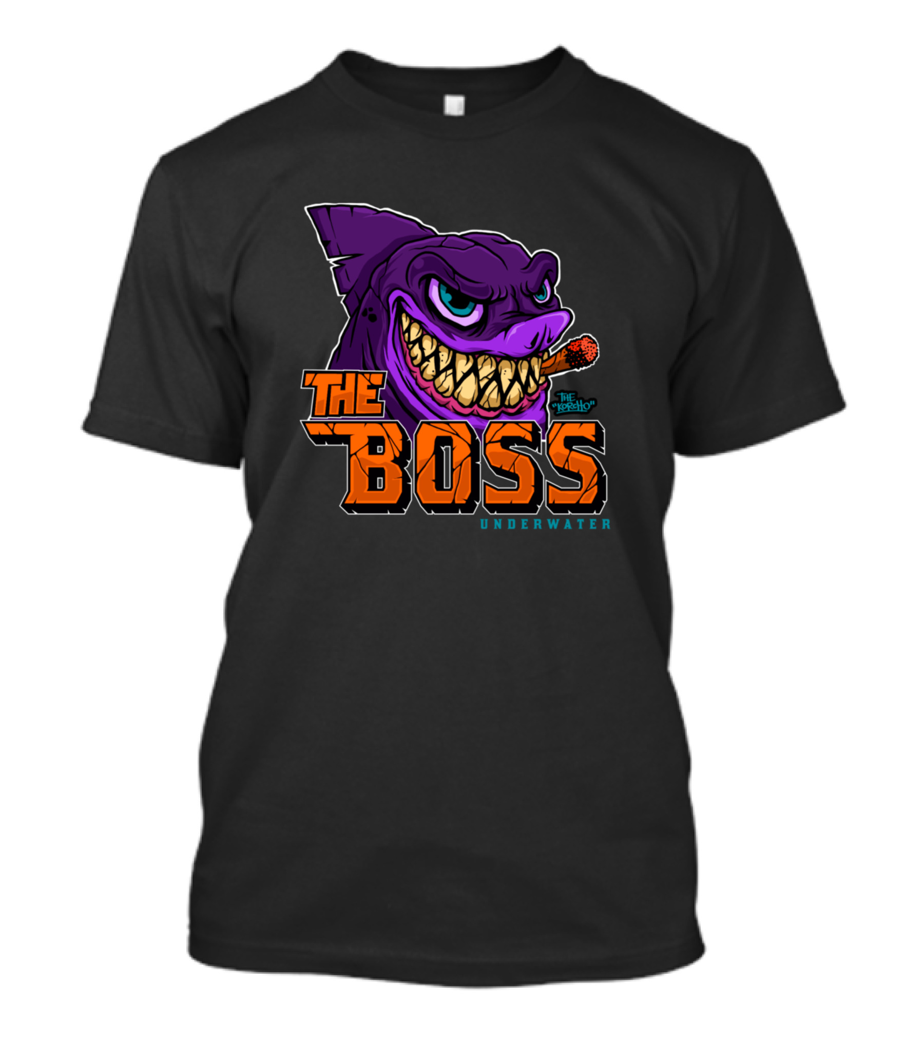 The Boss Underwater Shark Teeth Cigar T-Shirt