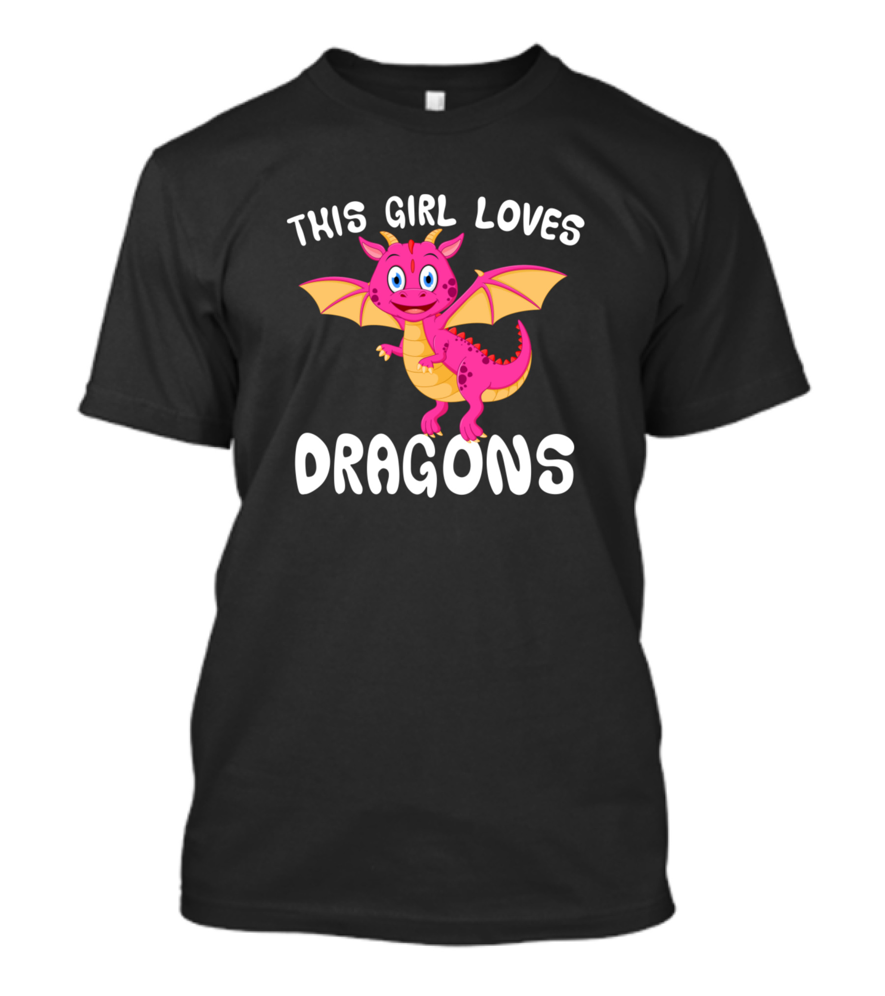 This Girl Loves Dragons Kids Pajama Top T-Shirt