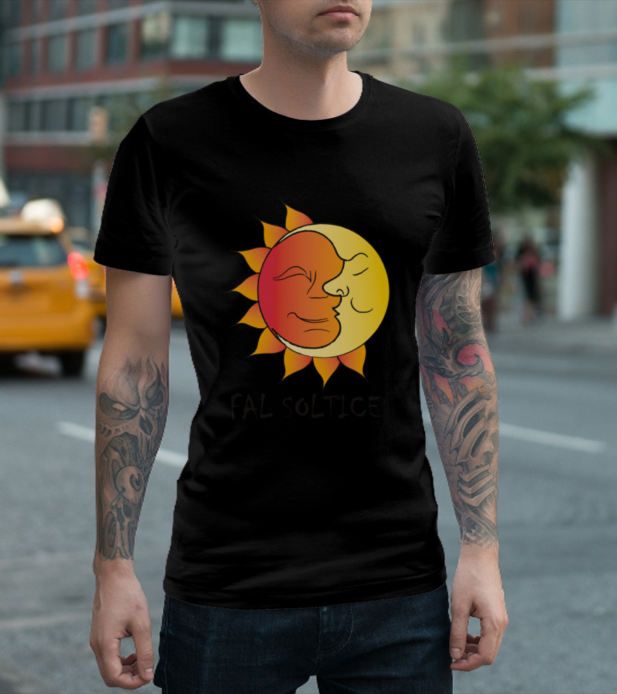 Autumnal Fall Solstice Sun and Moon T-Shirt