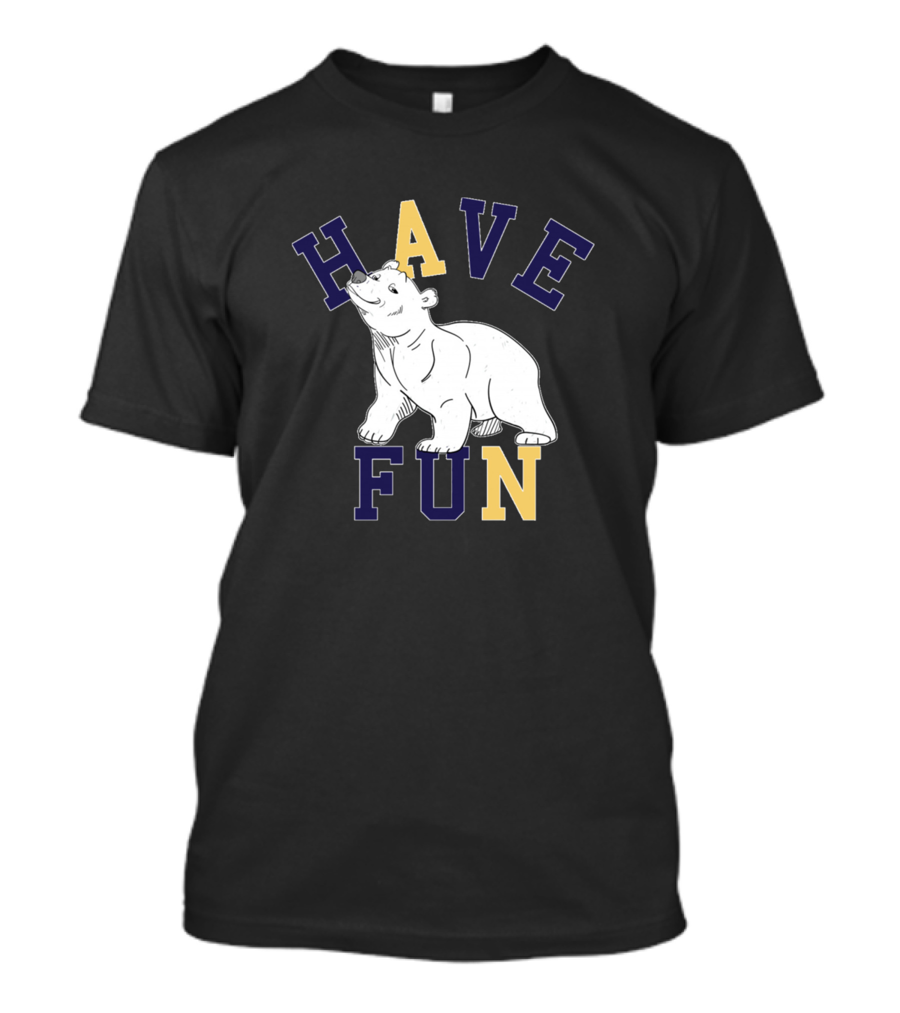 HAVE FUN Bear With Collegiate Lettering T-Shirt