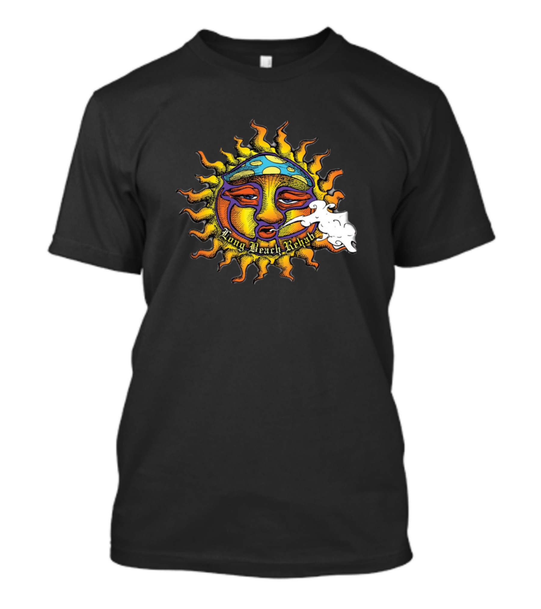 Long Beach Rehab Sun Face Smoking T-Shirt