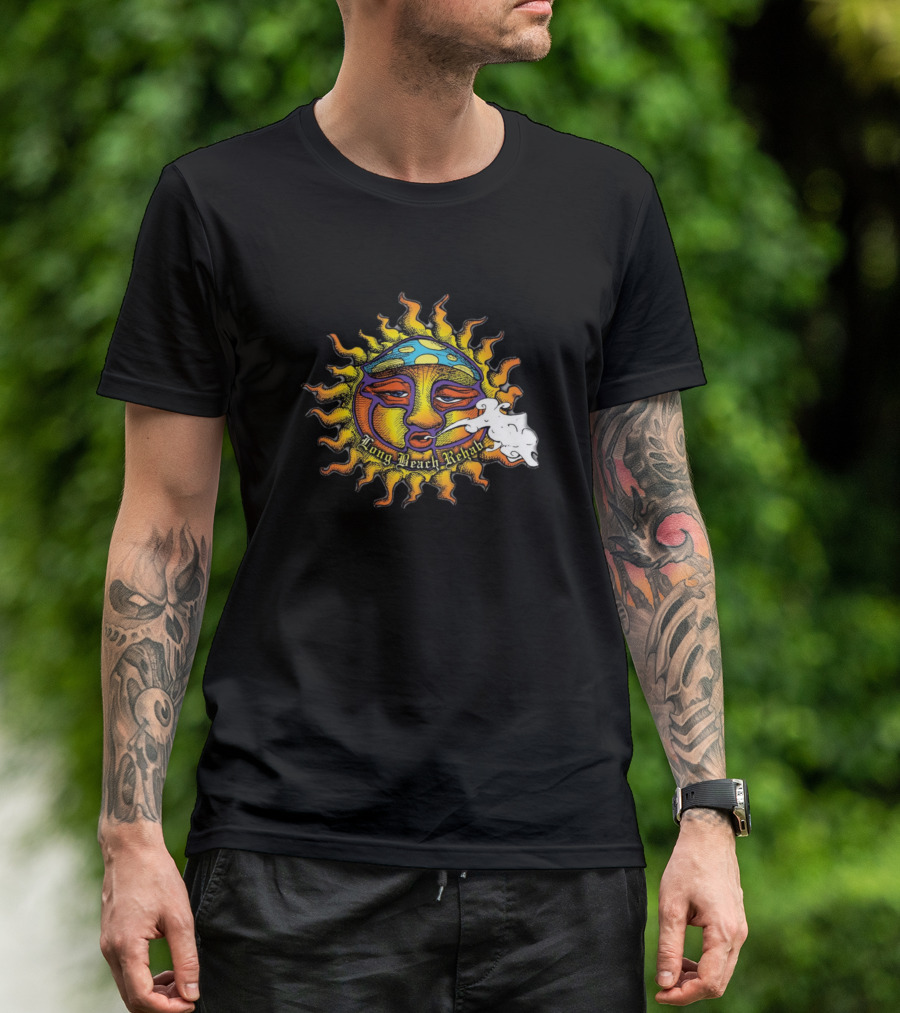 Long Beach Rehab Sun Face Smoking T-Shirt