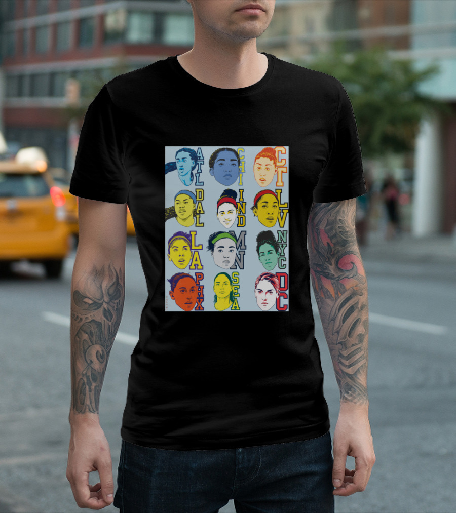 ATL DAL LA PHX CHI IND MIN SEA CT LV NYC DC WNBA T-Shirt