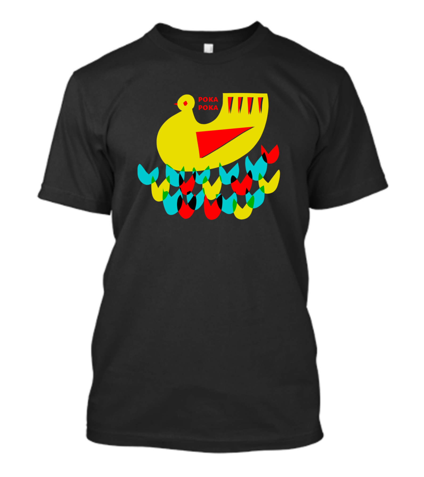 Poka Poka Yellow Bird With Colorful Leaves T-Shirt