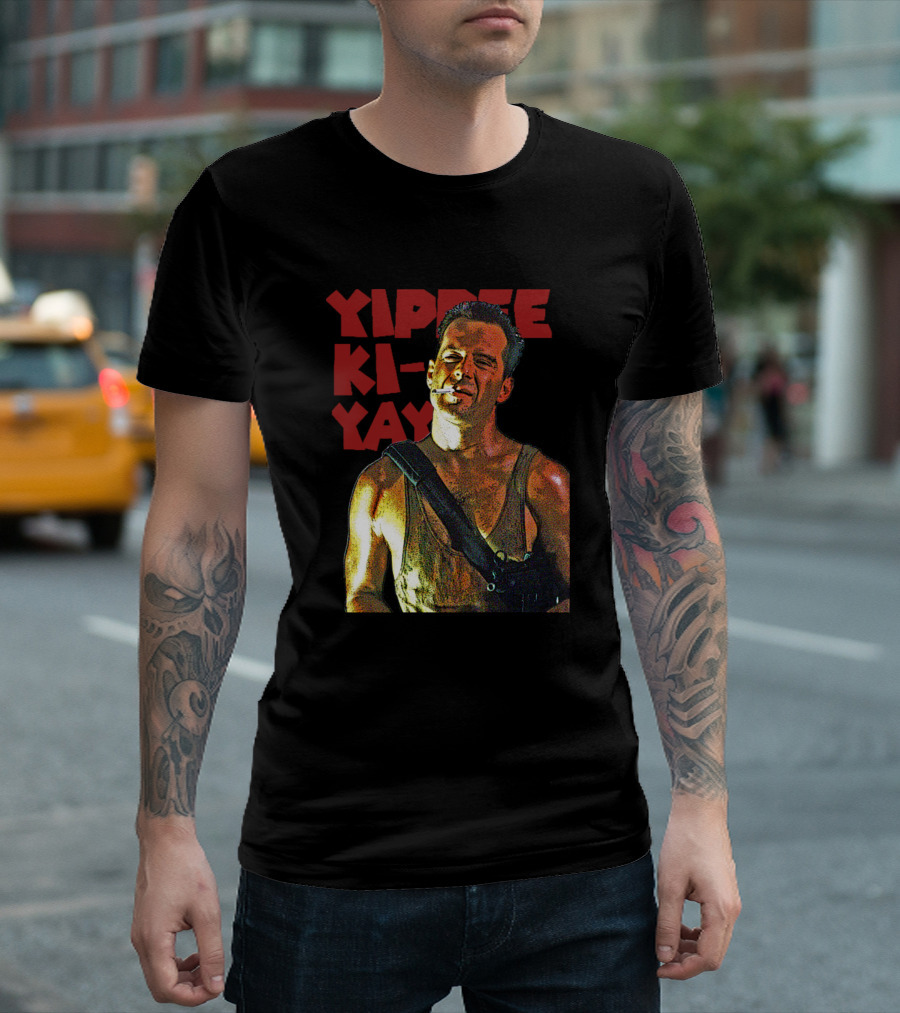 Yippee Ki Yay Die Hard Movie Bruce Willis Vintage T-Shirt