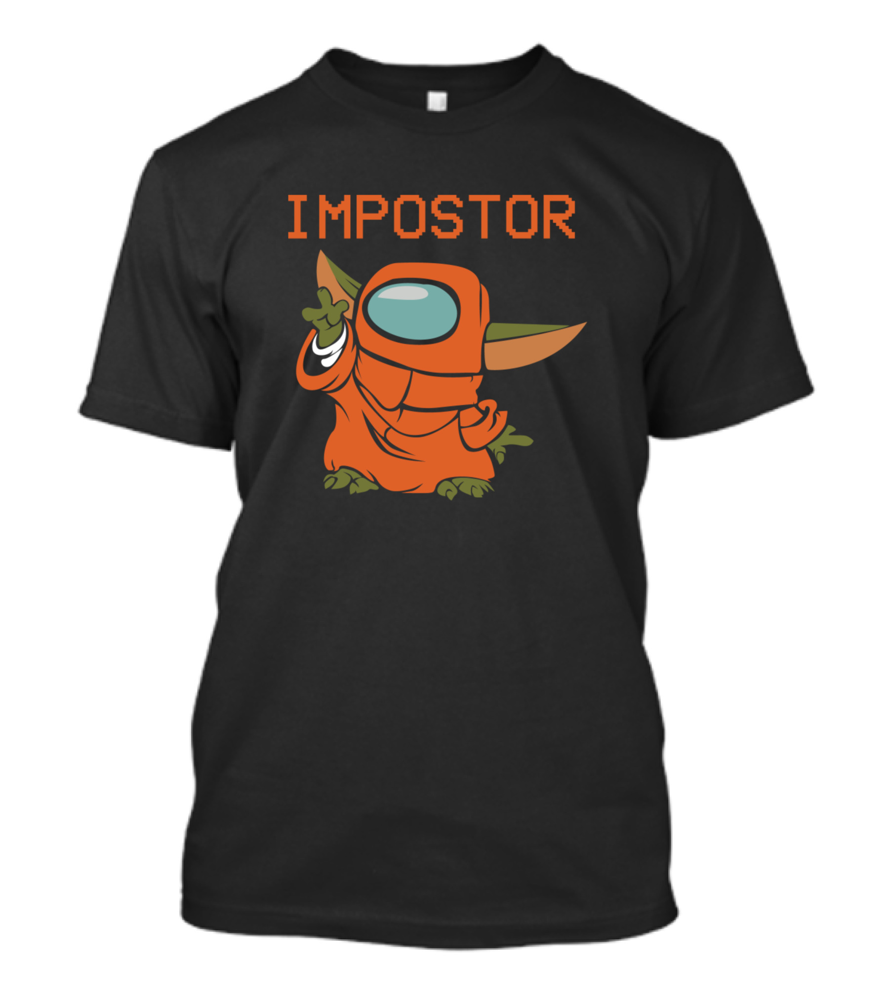 Impostor Orange Among Us Spacesuit With Ear-like Features T-Shirt