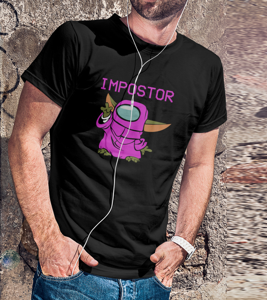 Impostor Purple Among Us Creature With Yoda Ears T-Shirt