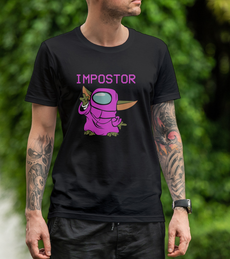 Impostor Purple Among Us Creature With Yoda Ears T-Shirt