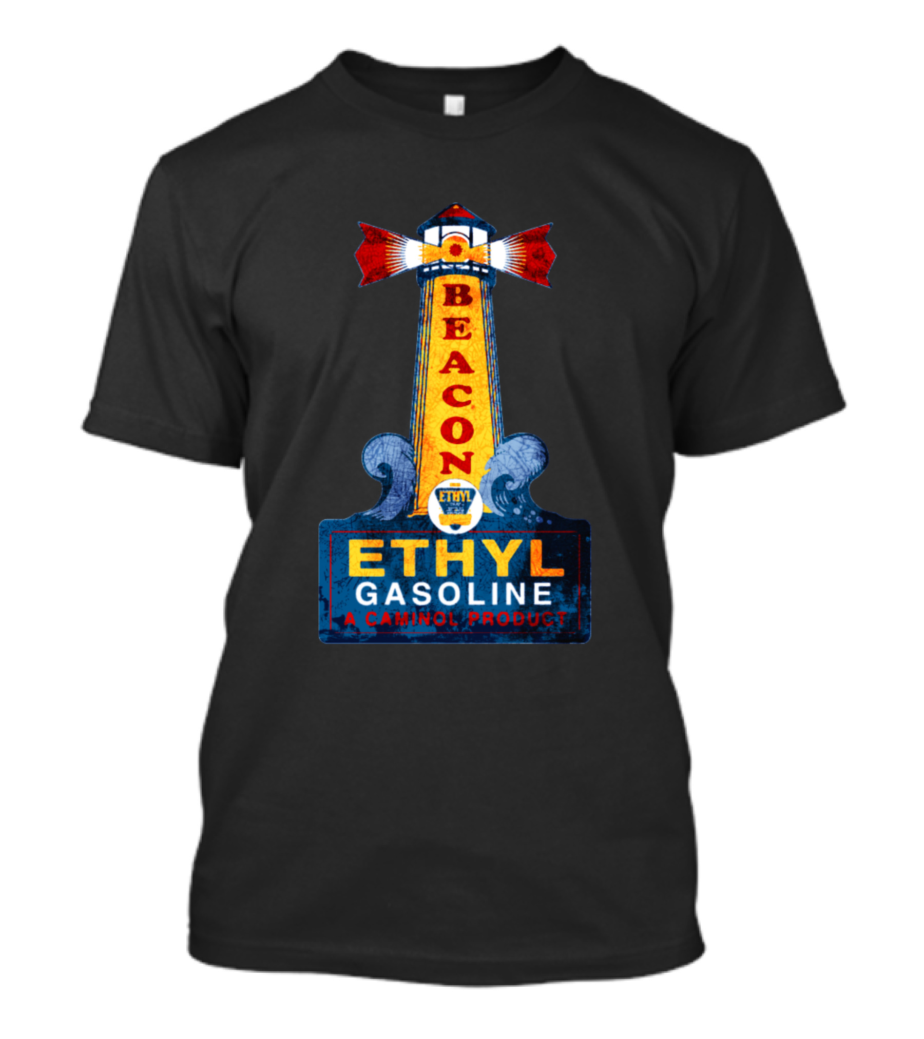 Beacon Ethyl Gasoline A Caminol Product Vintage Sign T-Shirt