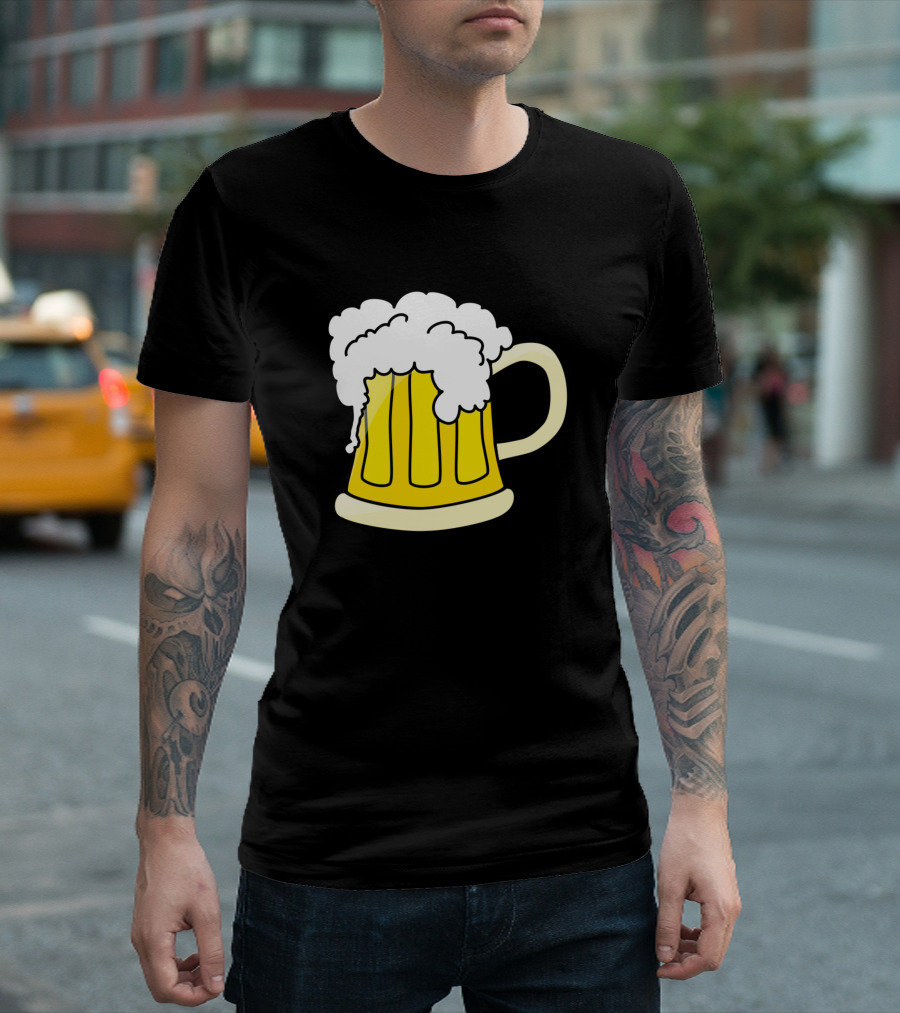 Foamy Beer Cup Handled Mug T-Shirt