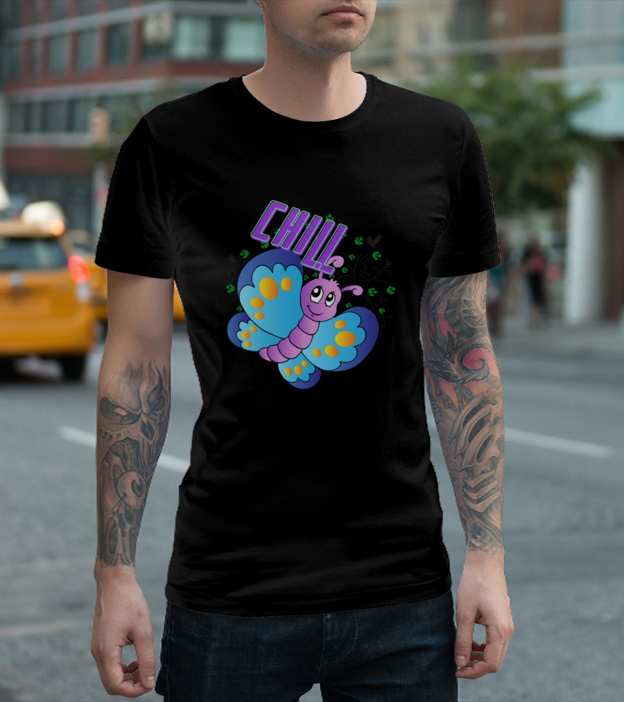 Chill Butterfly Blue Wings Cute T-Shirt
