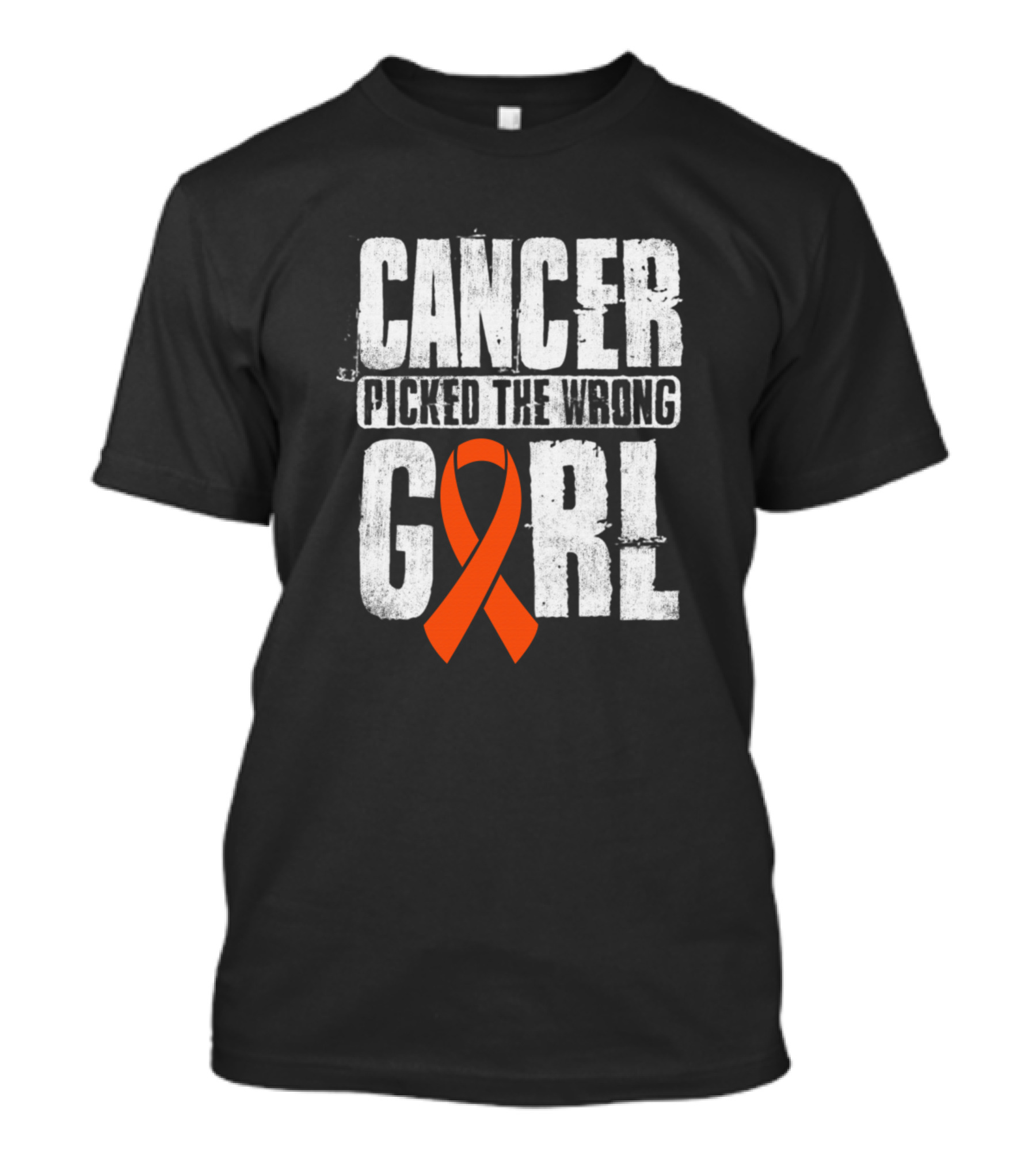 Cancer Picked The Wrong Girl Multiple Sclerosis Orange T-Shirt