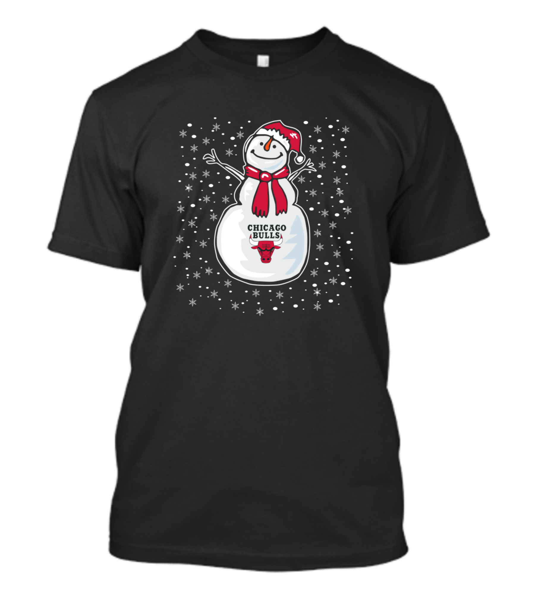 Chicago Bulls Christmas Snowman Fan Gear T-Shirt
