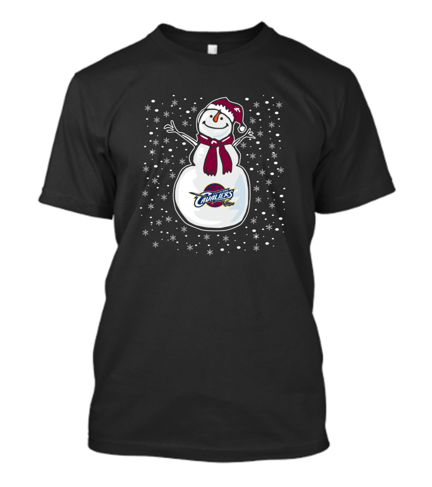 Cleveland Cavaliers Snowman Christmas Fan Holiday Spirit T-Shirt
