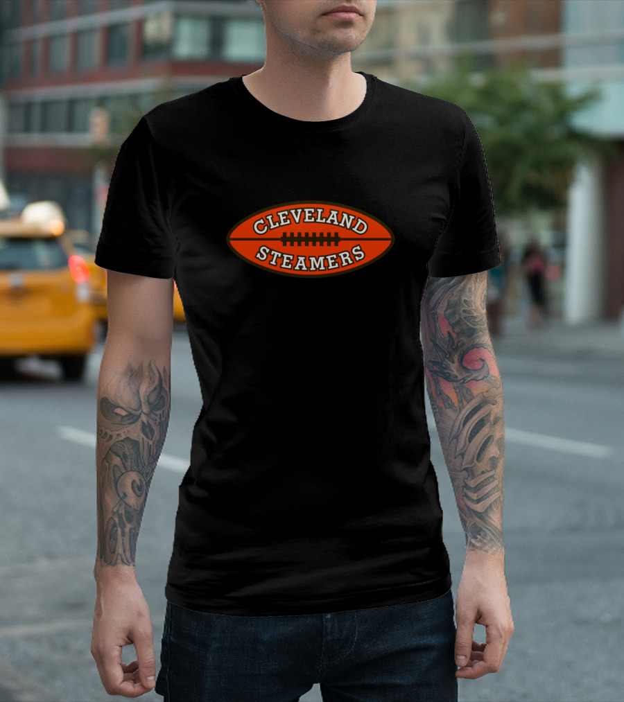 Cleveland Steamers Football Oval Orange T-Shirt