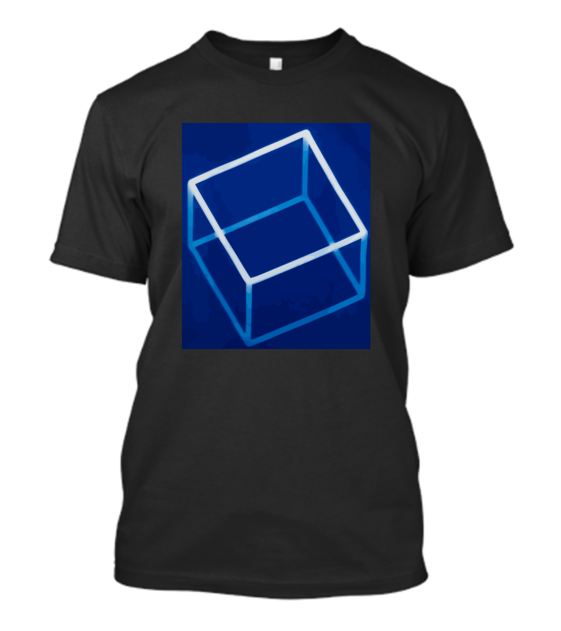 Cube Optical Illusion Geometric Perspective T-Shirt