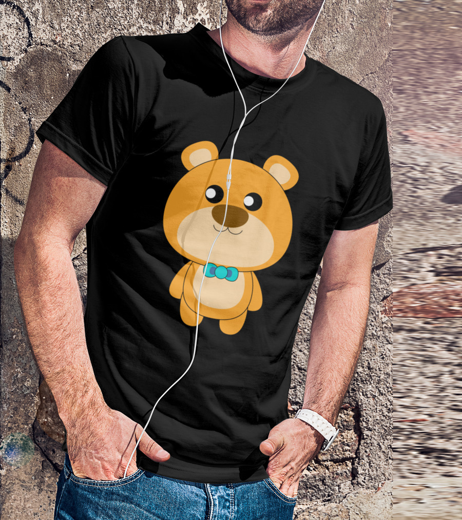 Cute Bear With Bow Tie T-Shirt