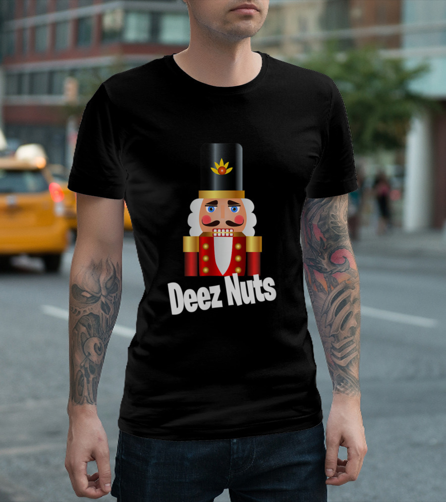 Deez Nuts Funny Nutcracker Christmas Joke T-Shirt