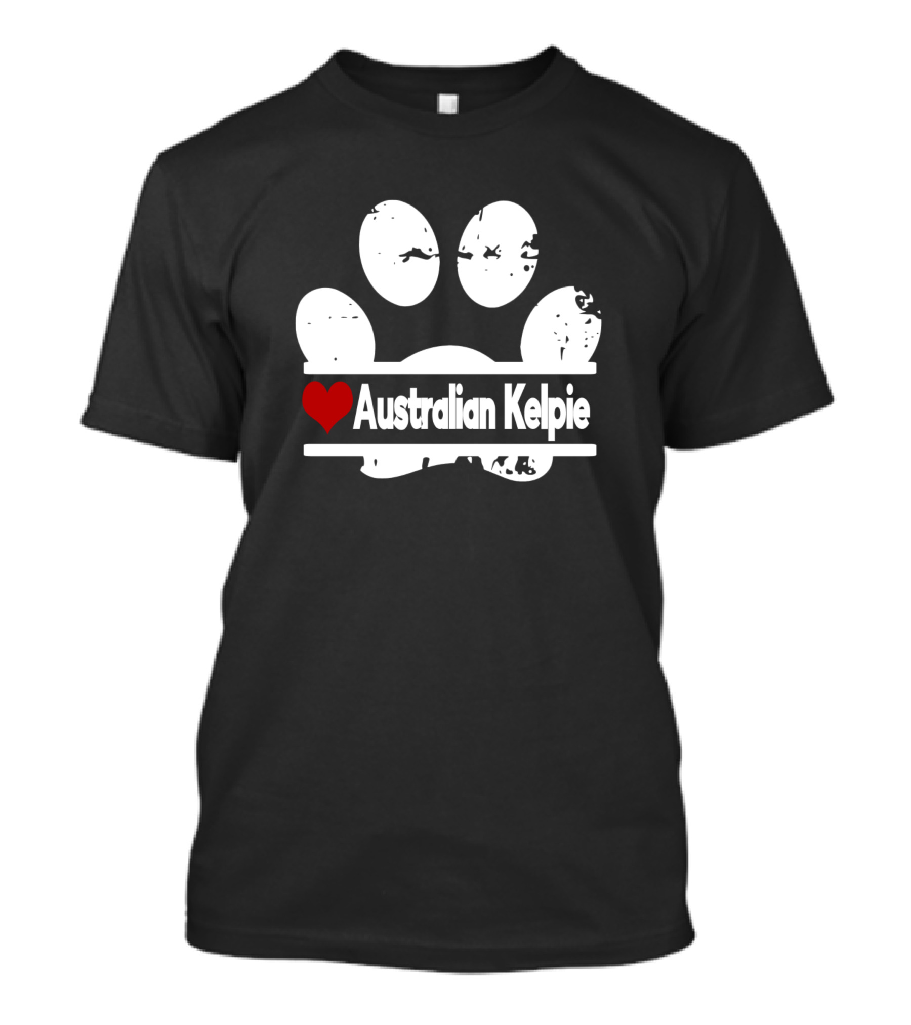 Love Australian Kelpie Dog Paw T-Shirt