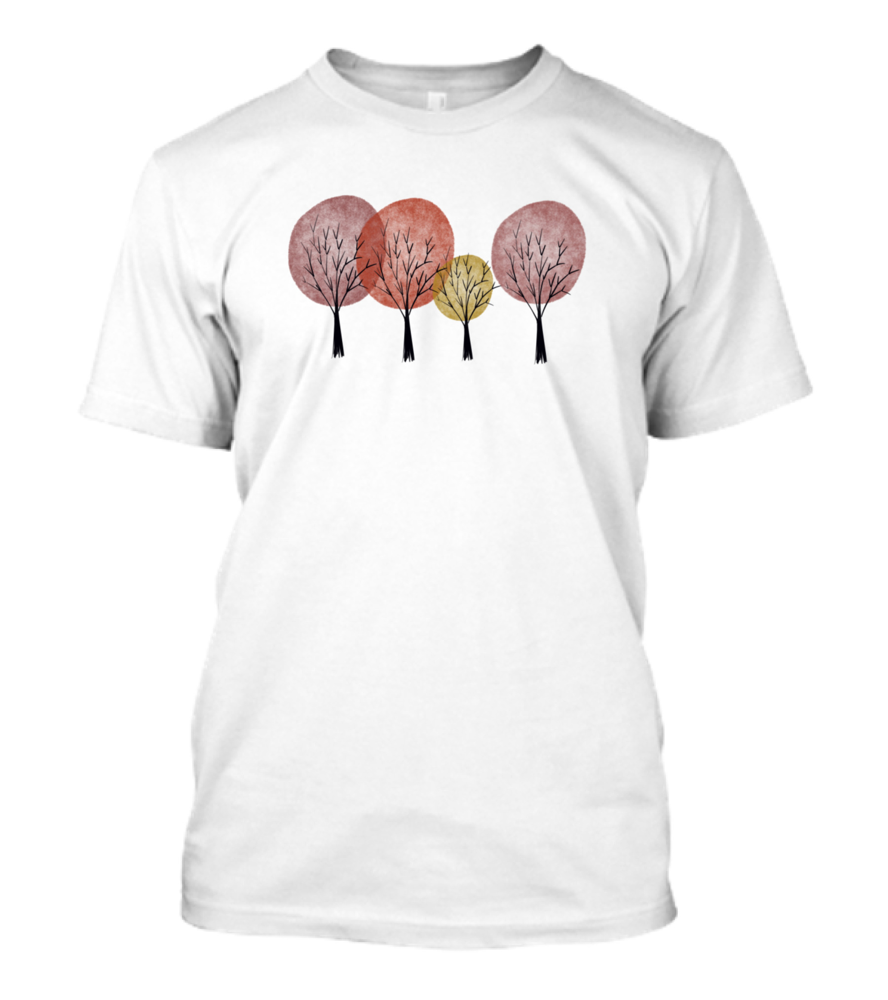 Autumnal Trees Colorful Foliage In Red And Yellow Hues T-Shirt
