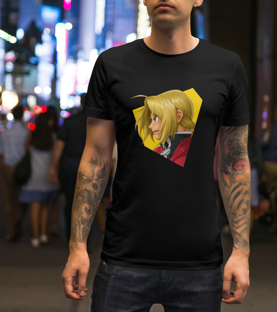Fullmetal Alchemist Edward Elric Profile Anime T-Shirt