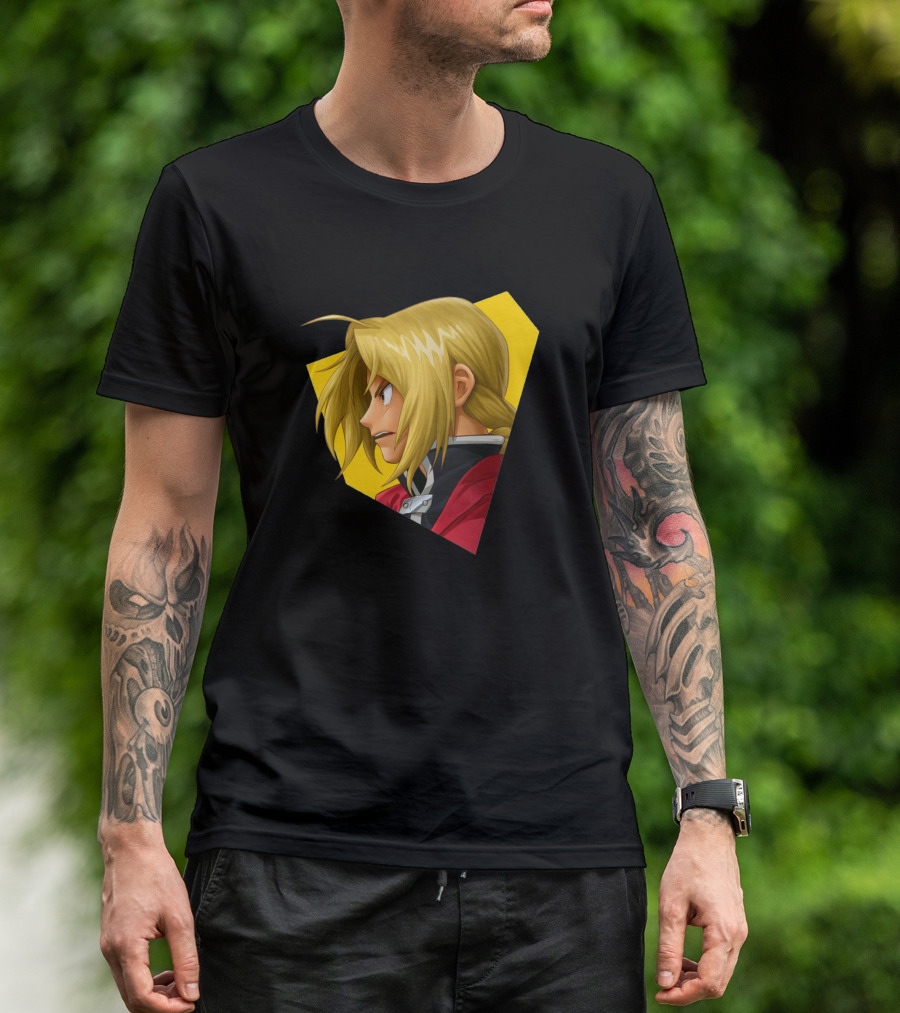 Fullmetal Alchemist Edward Elric Profile Anime T-Shirt