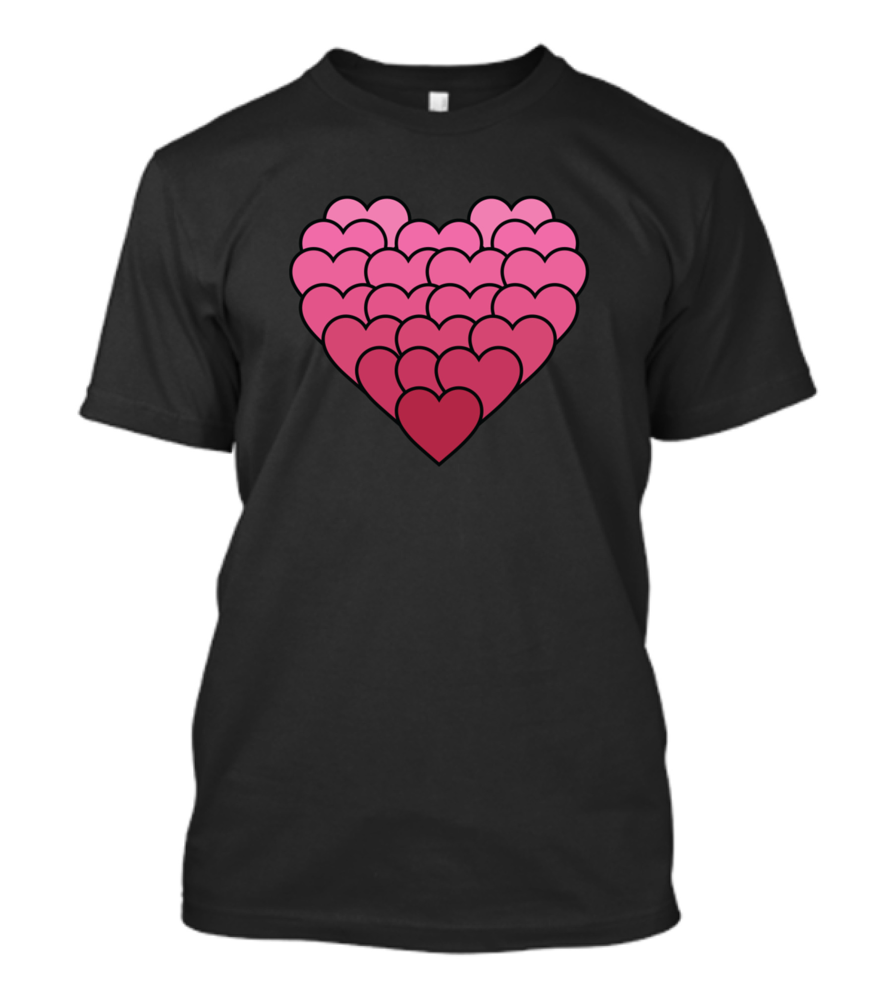 Gradient Heart Made Of Hearts Valentines Day Gift T-Shirt