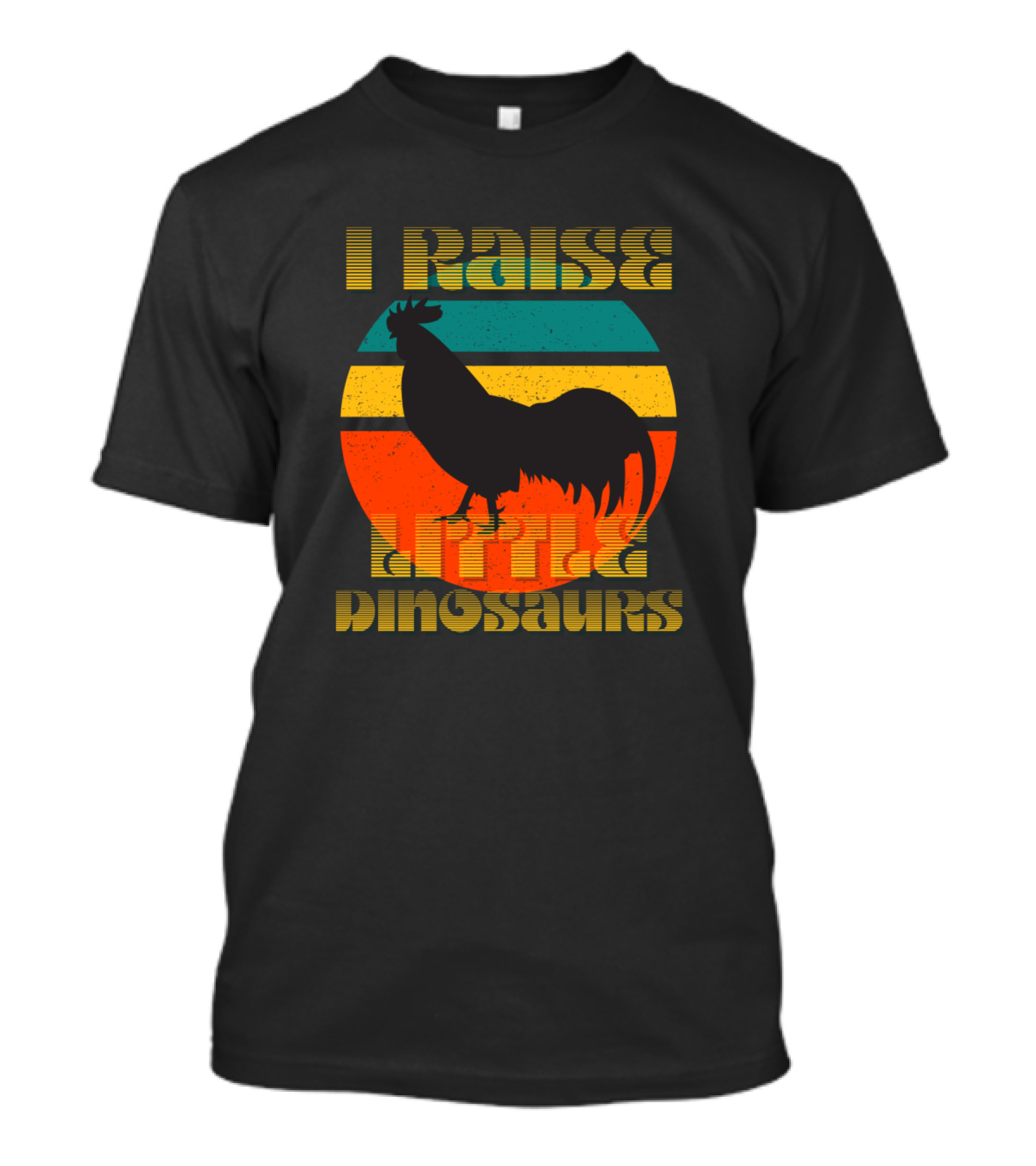 I Raise Little Dinosaurs Chicken Retro T-Shirt