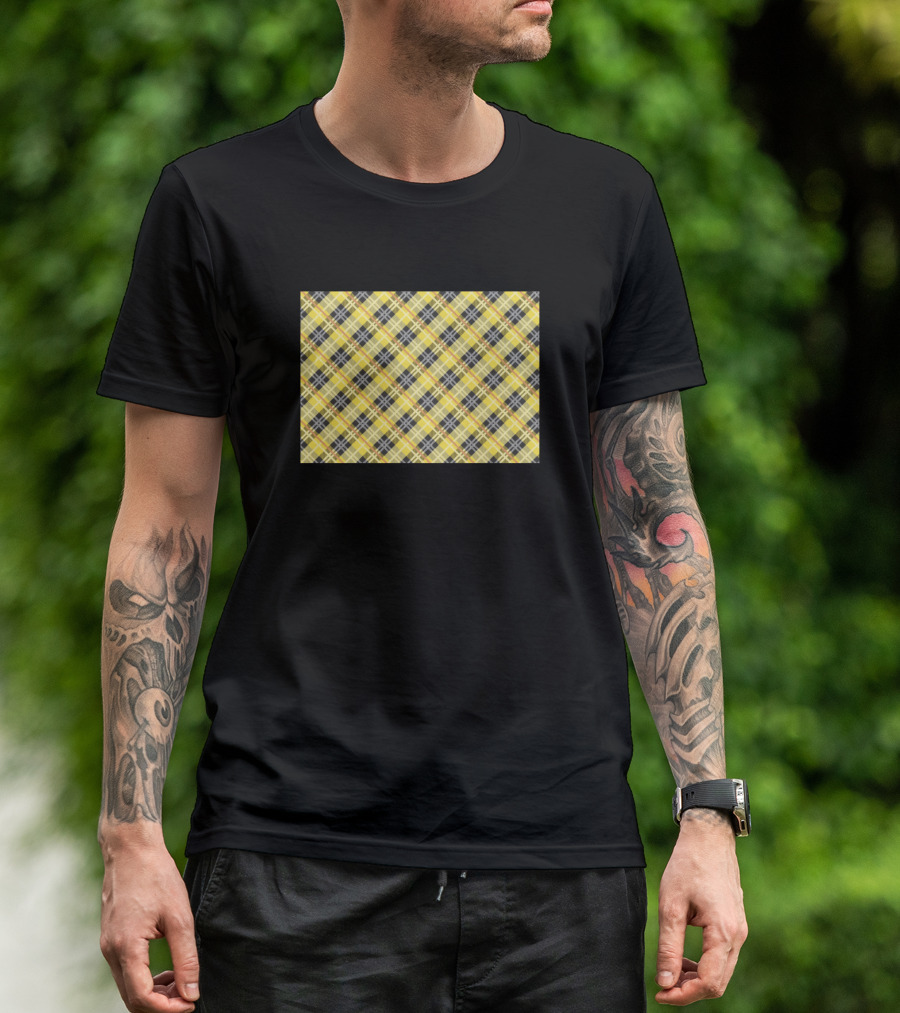 Illuminating Yellow Tartan T-Shirt