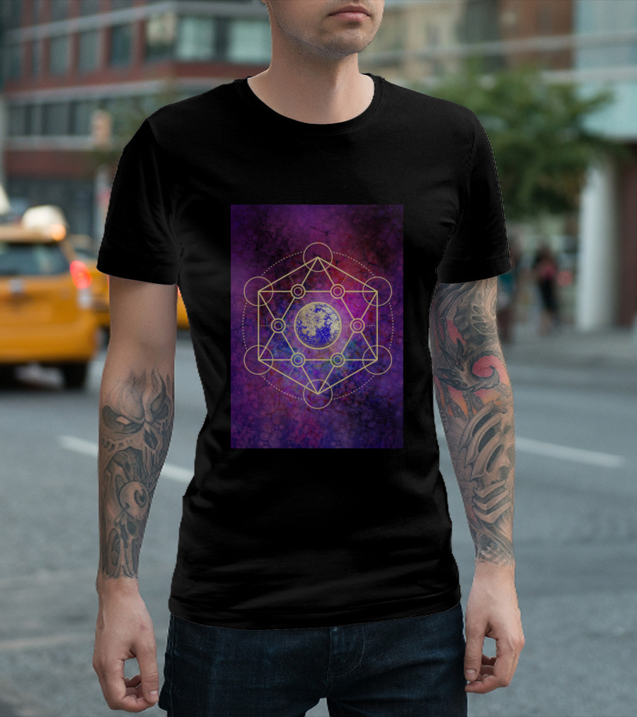 Its All About Purple Cosmic Geometry T-Shirt