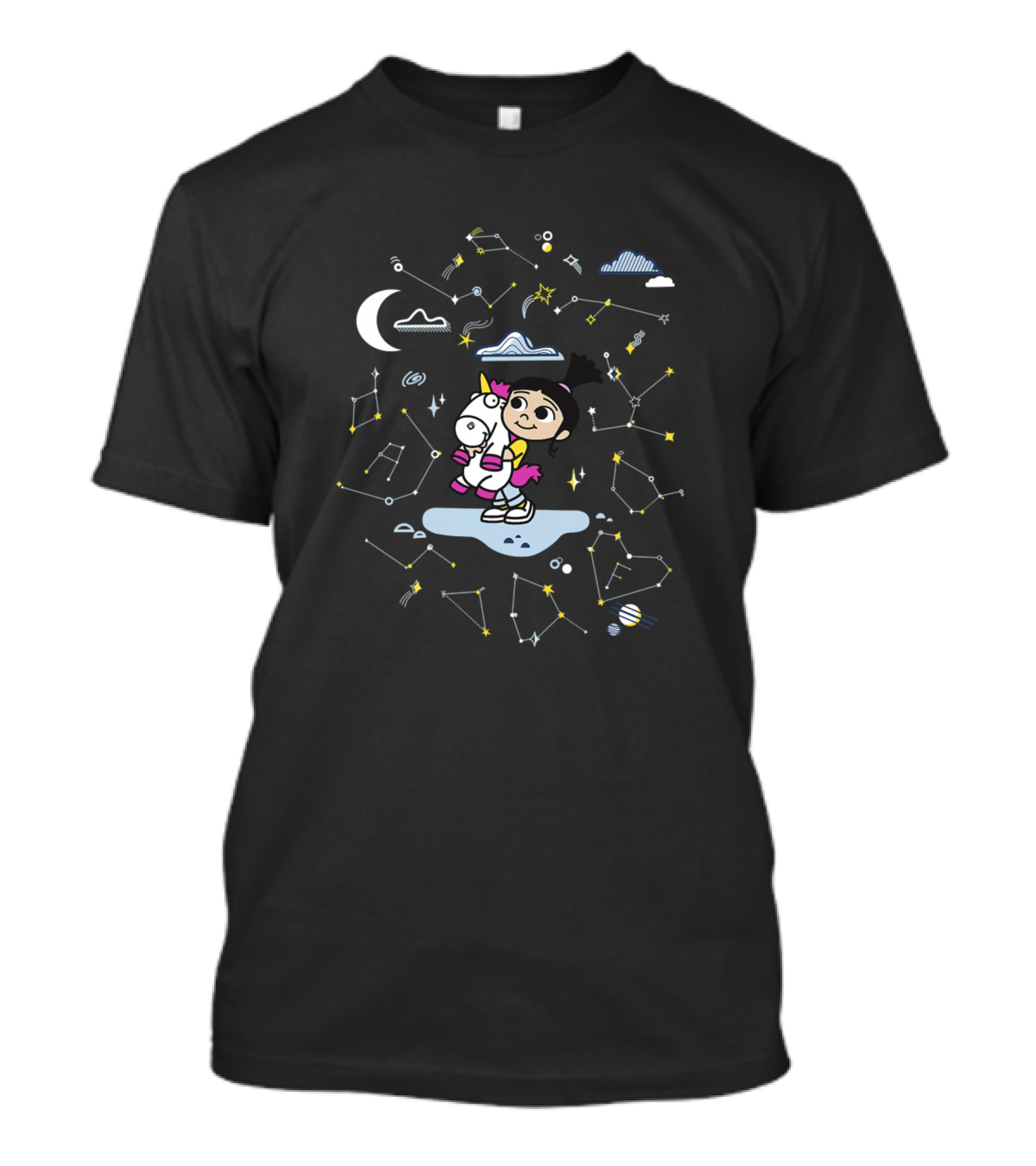 Despicable Me Minions Agnes Unicorn Constellation Night Sky T-Shirt