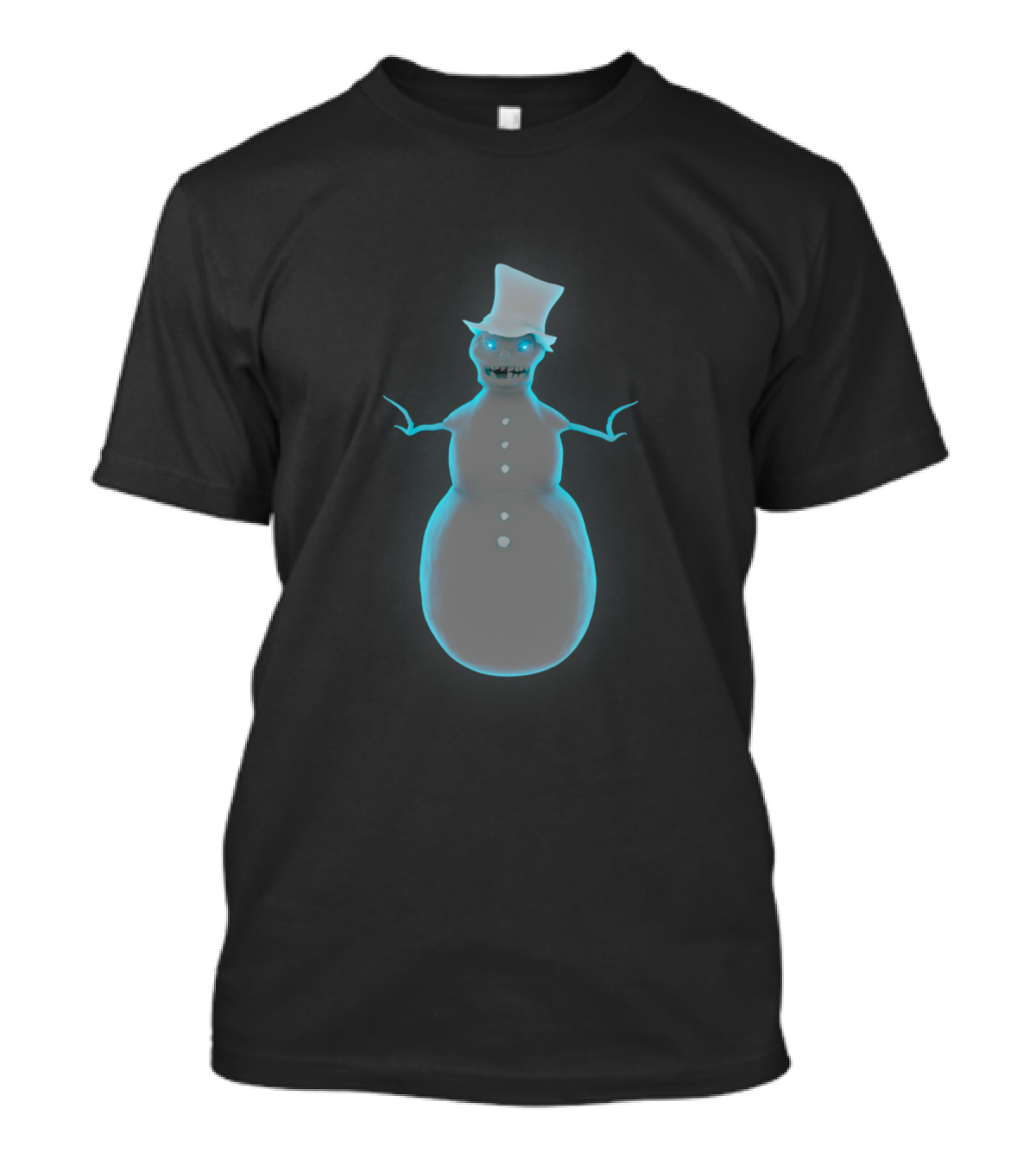 Scary Snowman Red Eyes New Year Christmas Holiday T-Shirt