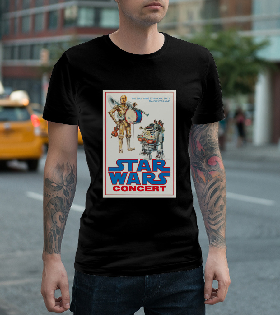 Star Wars Concert The Star Wars Symphonic Suite by John Williams C3PO R2D2 T-Shirt