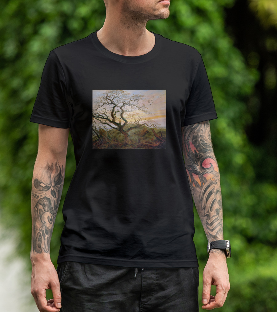 Caspar David Friedrich The Tree Of Crows Landscape T-Shirt