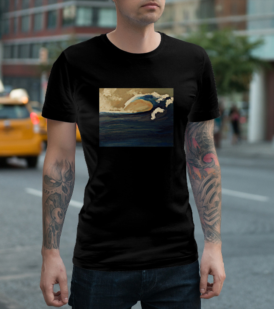 The Wave Ocean Canvas T-Shirt