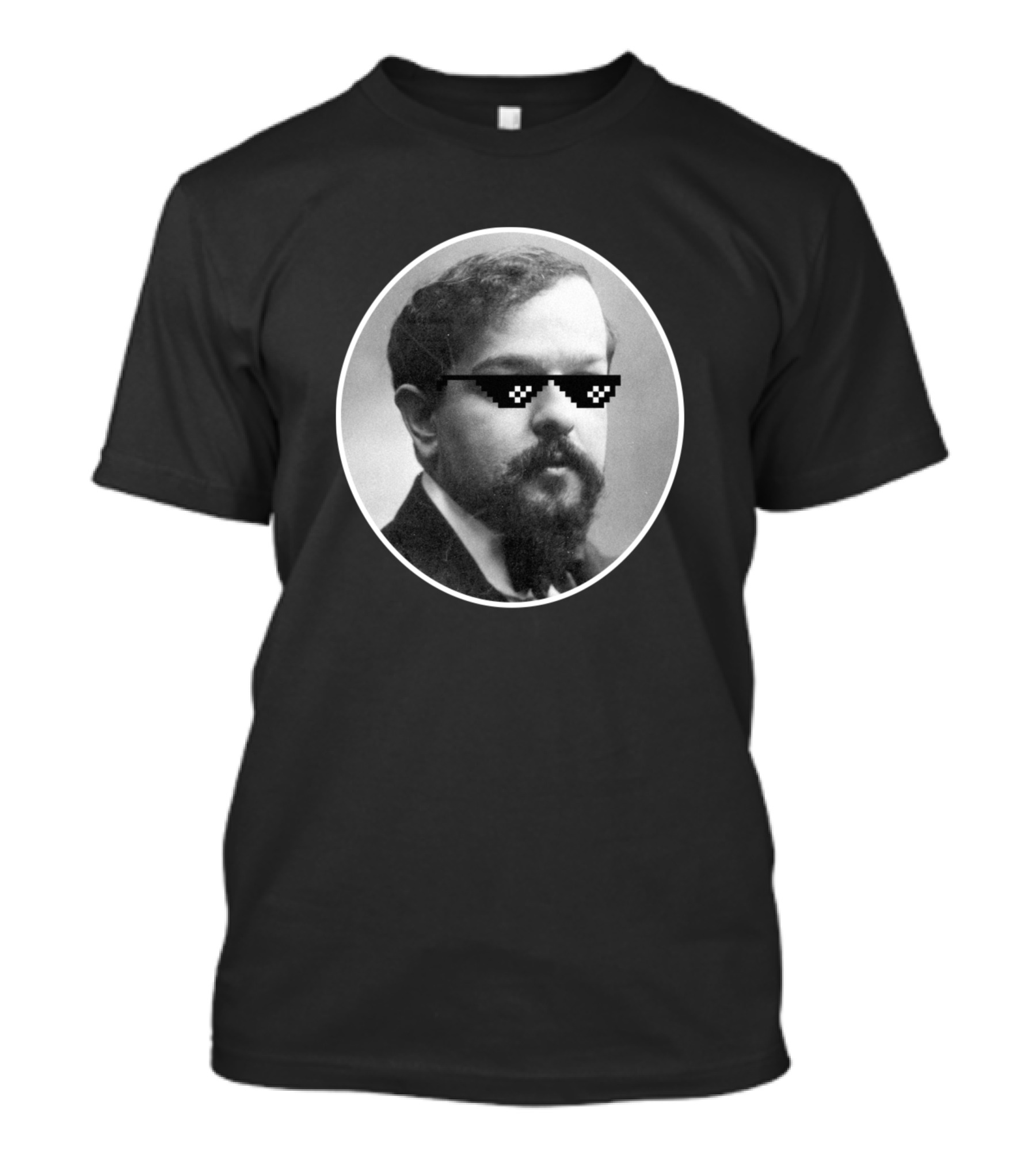 Thug Life Claude Debussy Pixel Sunglasses T-Shirt